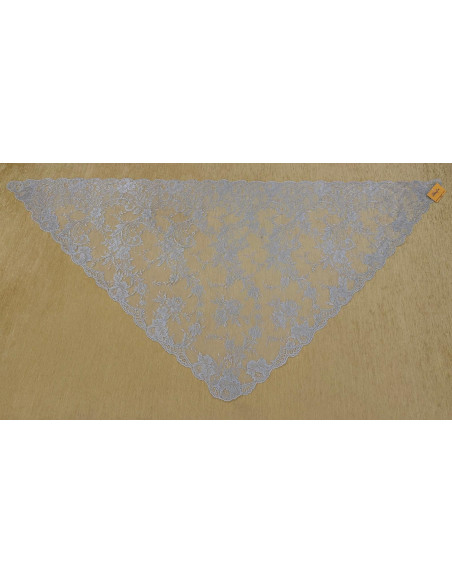 Mantilla triangular plata 90*190
