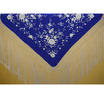 Mantón mano seda 115cm 2