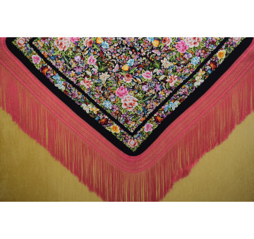Mantón mano seda 130cm