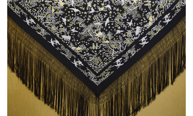 Mantón mano chinesco 140cm