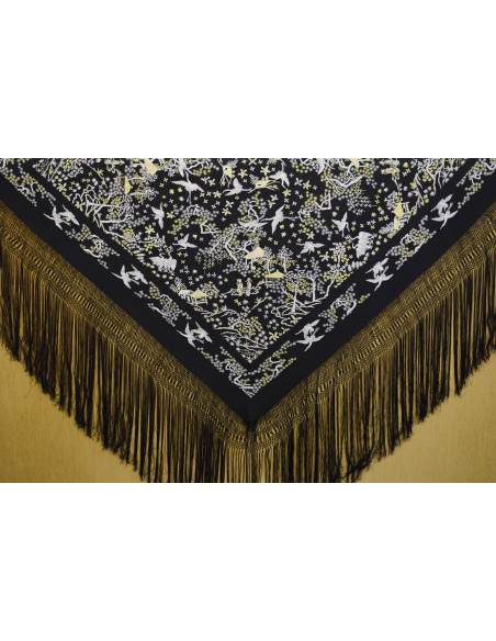 Mantón mano chinesco 140cm