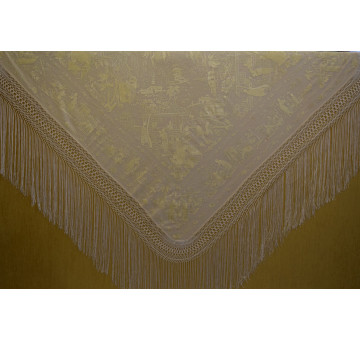Mantón mano seda chinesco 130cm