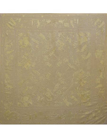 Mantón mano seda chinesco 130cm