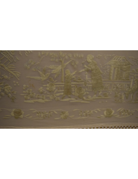Mantón mano seda chinesco 130cm