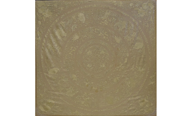 Mantón mano seda chinesco circular 135cm