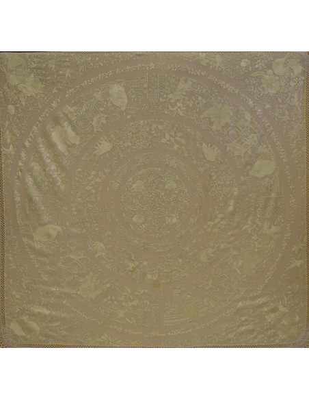 Mantón mano seda chinesco circular 135cm