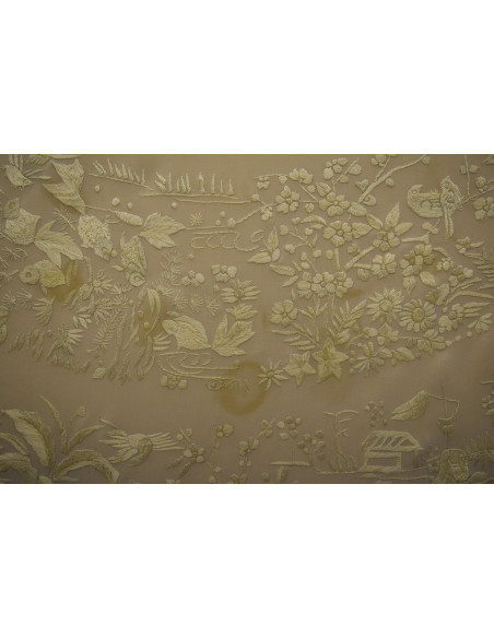 Mantón mano seda chinesco circular 135cm