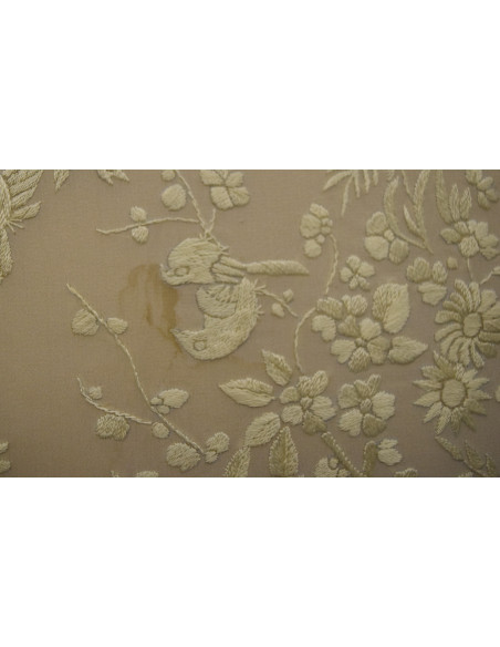 Mantón mano seda chinesco circular 135cm