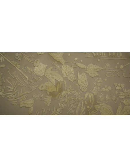 Mantón mano seda chinesco circular 135cm