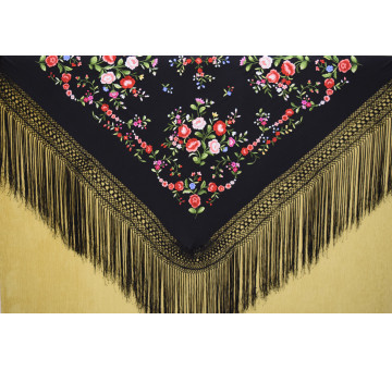 Mantón mano seda 140cm 2