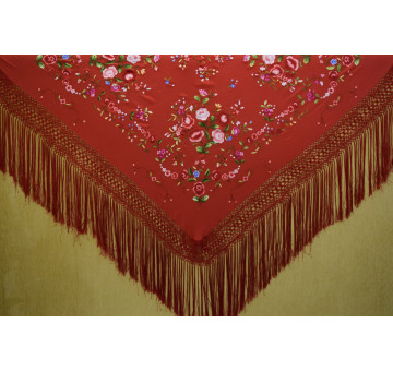 Mantón mano seda 140cm 2