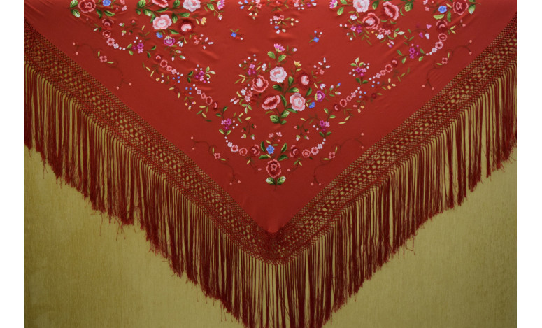 Mantón mano seda 140cm
