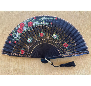 Abanico bolso calado flores
