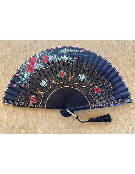 Abanico bolso calado flores
