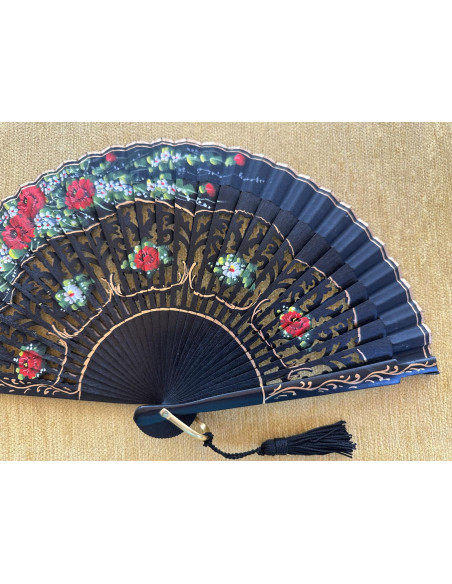 Abanico bolso calado flores