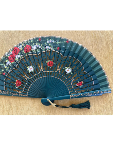 Abanico bolso calado flores