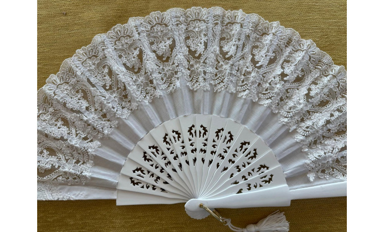 Abanico novia encaje