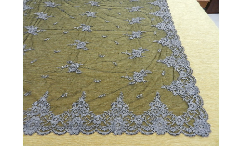 Mantilla máquina negro plata 120*220