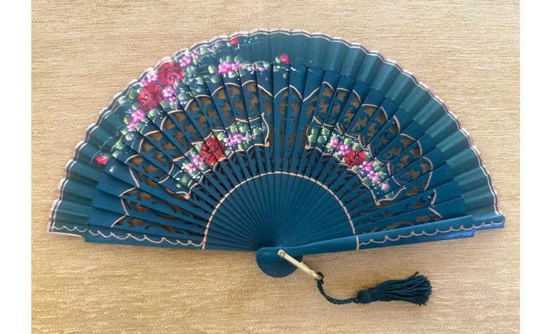 Abanico bolso flores