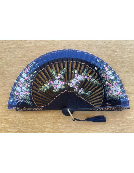 Abanico bolso calado flores