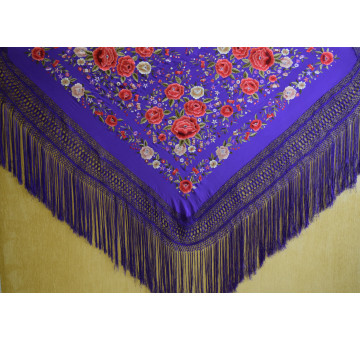 Mantón mano seda 140cm 2
