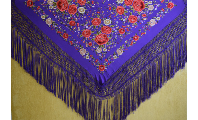 Mantón mano seda 140cm