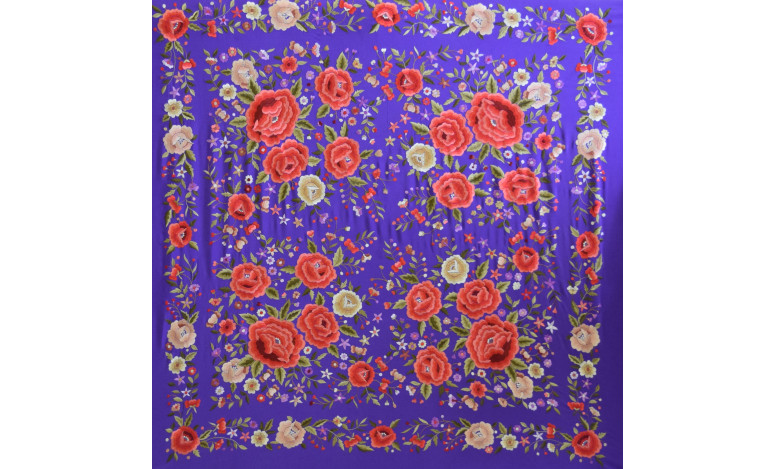 Mantón mano seda 140cm