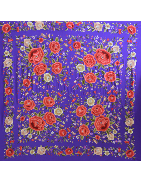 Mantón mano seda 140cm
