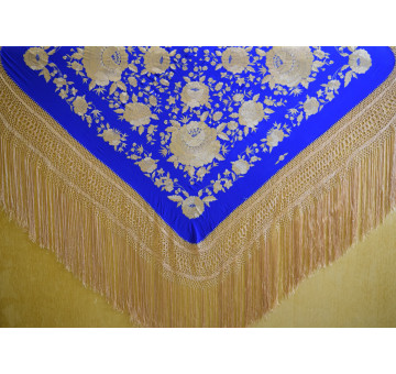 Mantón mano seda 140cm 2