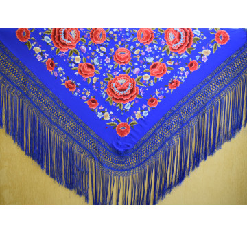 Mantón mano seda 140cm 2