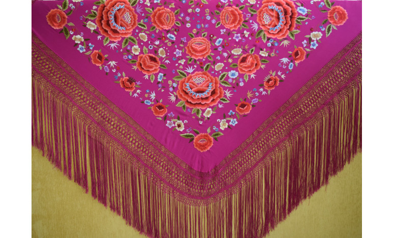 Mantón mano seda 140cm