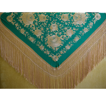 Mantón mano seda 140cm 2