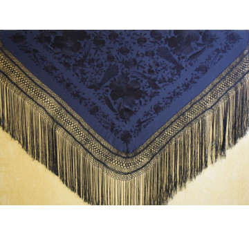 Mantón mano seda 140cm 2