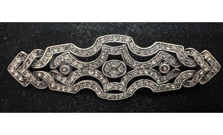 Broche mantilla rodio