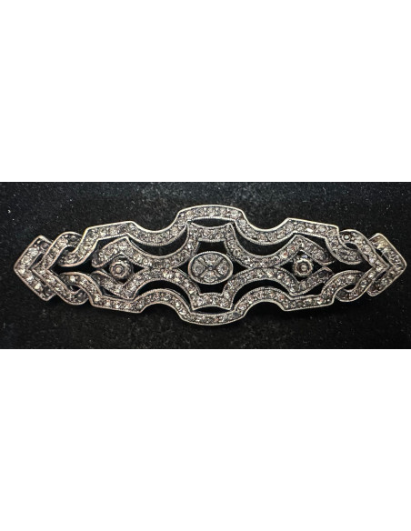 Broche mantilla rodio