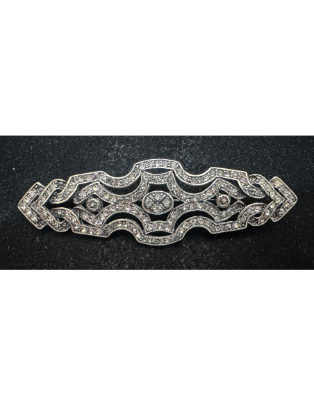 Broche mantilla rodio