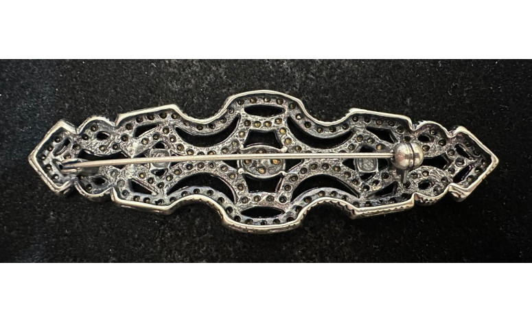 Broche mantilla rodio