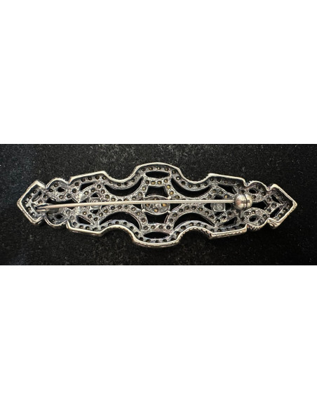 Broche mantilla rodio