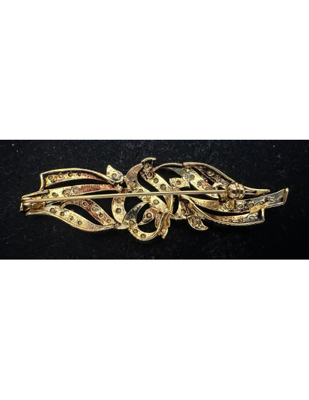 Broche mantilla rodio