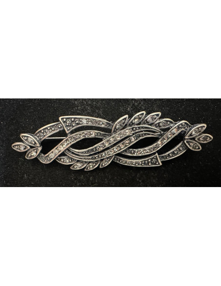 Broche mantilla rodio