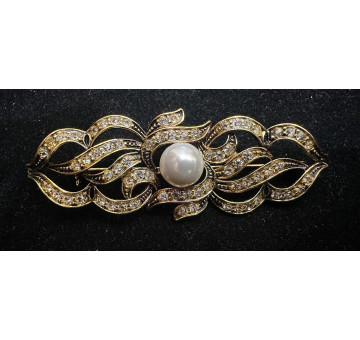 Broche rodio perla 2