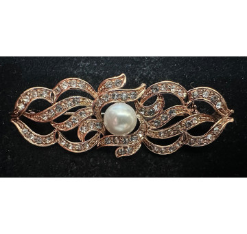Broche rodio perla 2