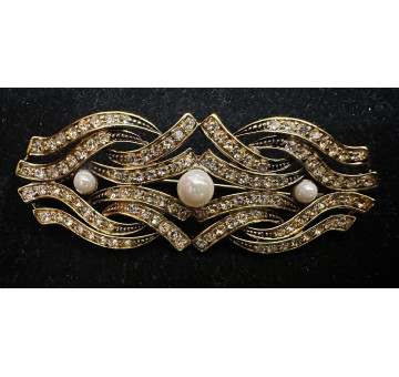 Broche rodio perlas 2