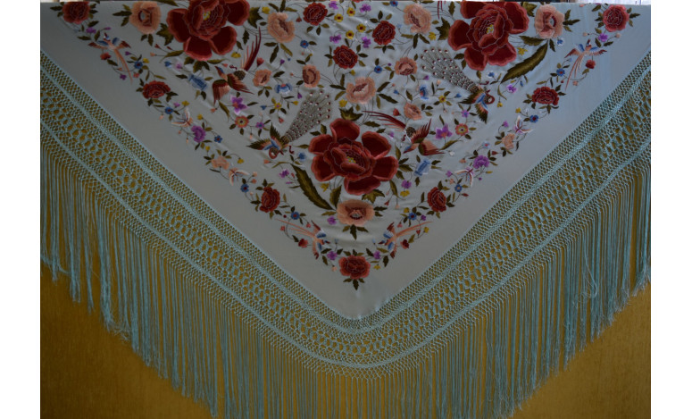 Mantón mano seda 140cm