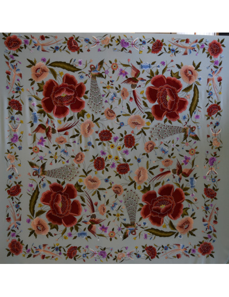 Mantón mano seda 140cm