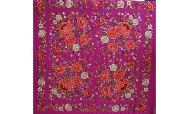 Mantón mano seda 140cm