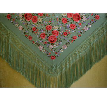 Mantón mano seda 140cm 2