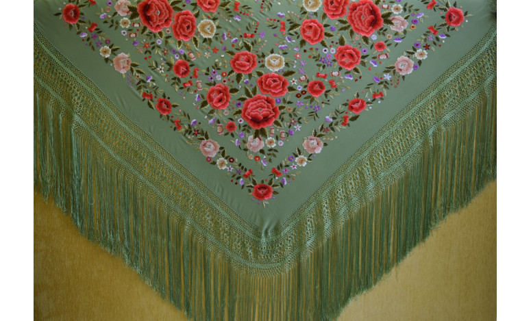 Mantón mano seda 140cm