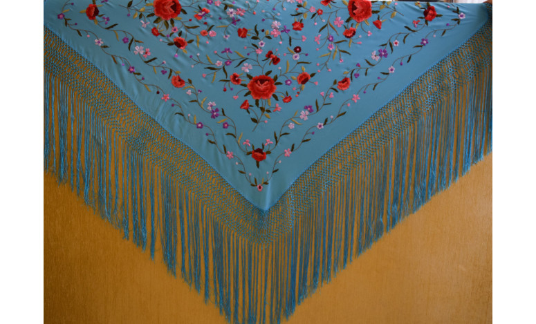 Mantón mano seda 115cm
