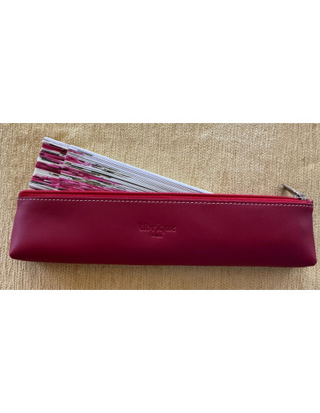 Funda abanico piel